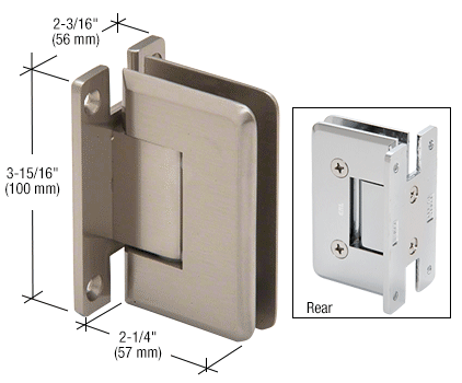 CRL Brushed Nickel Cologne 037 Series Wall Mount Hinge