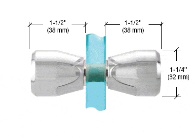 CRL Polished Chrome Back-to-Back Bow-Tie Style Knobs