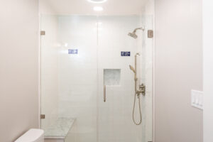 Frameless Glass Shower Closer View